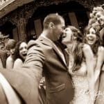 Romantic portrait of a couple at their The Bookhouse at Faunbrook wedding in West Chester.
